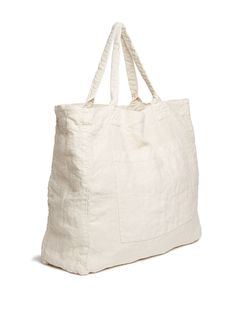 Once Milano Linen Weekend Tote Bag - Farfetch Casual Beige Linen Canvas Bag, Beige Linen Canvas Bag For Travel, Beige Linen Canvas Travel Bag, Linen Shoulder Bag With Pockets For Everyday Use, Casual Linen Canvas Bag For Travel, Everyday Linen Shoulder Bag With Pockets, Beige Linen Travel Canvas Bag, Casual Linen Rectangular Shoulder Bag, Natural Linen Tote Canvas Bag