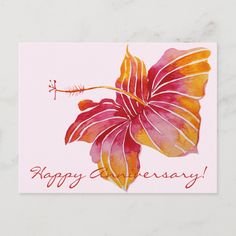 save the date card with an orange and pink flower on white marble background, which reads'save the date '