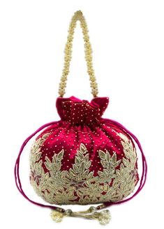 multi color pearl beaded embellish woman handbag drawstring potli purse | fuchsia pink fabric hand made bag for woman | indian pouch handbagDesigned with the heart, this beautiful Potli or batawa bag are eye catchy and made of premium material.Key Features:Embroidery art workThis potli is good match with both Indian and western outfits and are superb for wedding and festive partiesThis would be best complement to your designer saree, lenhga or any other kind of dressThis is the combination of tr Festival Beaded Potli Bag As A Gift, Beaded Potli Bag For Festivals Gift, Beaded Potli Bag For Festivals And Gifts, Beaded Potli Bag For Festivals, Beaded Potli Bag For Festive Occasions, Festive Beaded Potli Bag For Festivals, Traditional Pink Beaded Bags, Beaded Bags For Festive Occasions, Beaded Bags For Festivals And Festive Occasions