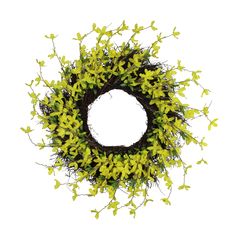 a wreath with yellow flowers on it