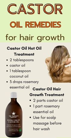 Castor Oil Natural Remedie Castor Oil Recipes, Recipes For Hair Growth, Homemade Hair Treatments, Castor Oil For Hair Growth, Scrub Diy, Healthy Natural Hair Growth, Oil For Hair Growth, Hair Growing Tips, Castor Oil For Hair