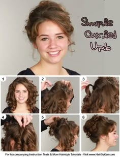 Easy Victorian Hairstyles, Curled Updo Hairstyles, 1800s Hairstyles, 1700s Clothing, Regency Hairstyles, Regency Hair, Updo Hairstyles Tutorials, Historical Hairstyles, Edwardian Hairstyles