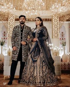 #wedding Malavika Jayaram Wedding, Navy Blue Lehenga, Blue Lehenga, Girly Images, Gold Embroidery, Lehenga, Navy Blue, Embroidery, Navy