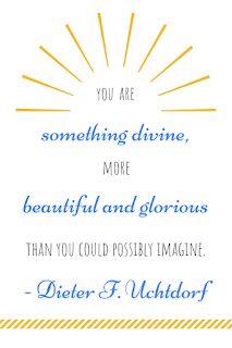 a blue and white greeting card with the words you are something divine, more beautiful and glorious than you could possibly imagine