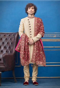 td {border: 1px solid #ccc;}br {mso-data-placement:same-cell;} Readymade Heavy Wedding Wear Sherwani. td {border: 1px solid #ccc;}br {mso-data-placement:same-cell;} Heavy Embroidered Work We will email you the measurement guide to confirm your size after the order is placed. SIZES AVAILABLE : 34,36,38,40,42,44,46,48,50,52 td {border: 1px solid #ccc;}br {mso-data-placement:same-cell;} Size Chart Size (Bare Chest) Chest (Garment) Sleeves Neck Shoulder 32 34 24 15 16.5 34 36 24.5 15.5 17 36 38 25 1 Sherwani Pakistani, Indowestern Outfits For Men, Jodhpuri Sherwani, Indowestern Outfits, Red Anarkali Suits, Sherwani Wedding, Green Lehenga Choli, Sherwani For Men Wedding, Mens Wear Wedding