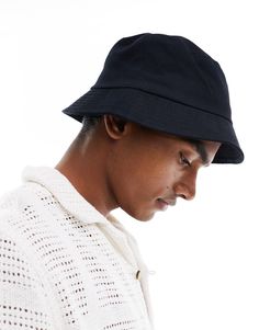 Accessories by ASOS DESIGN Buckets of fun Flat top Short brim Trendy Black Bucket Hat With Short Brim, Adjustable Black Bucket Hat For Summer, Black Bucket Hat For Summer, One Size, Trendy Black Cap-style Bucket Hat, Black Spring Bucket Hat, Trendy Short Brim Hat, Trendy Black Bucket Hat, Trendy Adjustable Black Bucket Hat, Streetwear Wide Brim Bucket Hat