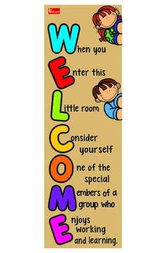 Welcome Door Sign Classroom Decoration by MaQ Tono | TPT Welcome Poster For Classroom, Classroom Decoration For Nursery, Educational Classroom Decor, Art Wall Display Ideas, Welcome For Classroom Door, Classroom Decor Preschool Ideas, First Grade Decorations Classroom Decor, Welcome Sign For Classroom Door, Smart Board Decorations