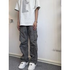 sweatpants outfit men Vintage Vintage American Workwear Jeans Men's Spring and Autumn New Japanese Retro Straight Pocket Trousers Style Korean Style Taobao Category Youth Pop (18-24 Style Long Pants Pants Type Straight Type Pants Length Trousers Waist Type Mid Waist Is There A Belt No Belt Pants Placket Tether Closure Thickness Ordinary Pattern Solid Color Suitable For Seasons Spring And Autumn Inventory Type Miscellaneous Suitable For People Teenagers Year/season Of Listing Spring 2024 Fabric Name Cotton Main Fabric Composition Cotton Content Of Main Fabric Components 60% Or More Applicable Scenarios Leisure Leg Opening Style Straight Craft Non-ironing Treatment Style Details Pocket Decoration Elastic Micro-elastic Color Gray/green Size M/l/xl/2xl Category Sports Casual Pants Quality Insp Gray Casual Cargo Pants For Winter, Casual Gray Cargo Pants For Winter, Casual Gray Winter Cargo Pants, Gray Cotton Winter Cargo Pants, Gray Baggy Hip Hop Sweatpants, Gray Hip Hop Style Baggy Sweatpants, Winter Gray Cargo Pants With Side Pockets, Gray Baggy Techwear Pants, Casual Gray Cotton Cargo Pants