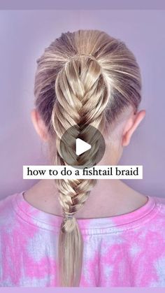 Simple Fishtail Braid, How To Fish Braid Your Own Hair, How Do You Do A Fishtail Braid, Fishtail Ponytail Braid, How To Do A Fishtail Braid On Yourself, Fish Plait Hairstyles, Fish Braid Ponytail, How To Fishtail Braid Step By Step, Fishtale Braid Tut