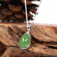 Baikalla Jewelry Gold Jade Pendant 14K White Gold / Pendant Only 14K Gold "Classic Tear Drop" Green Apple Green Jade Diamond Cut Setting Pendant Necklace Tear Drop Pendant, Gifts For Your Sister, Drop Pendant Necklace, Jade Jewelry, Apple Green, Jade Pendant, Green Jade, Traditional Jewelry, Drop Pendant