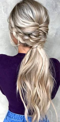 favorite wedding hairstyles long hair ponytail with french braids taylor_lamb_hair via instagram #WeddingHairstyles #WeddingHairstylesForShortHair Bridesmaid Ponytail, Up Ponytail, Long Hair Ponytail, Best Wedding Hairstyles, Long Blonde, Prom Hairstyles, Teen Hairstyles