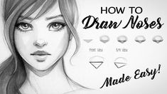 How to Draw Noses Made Easy Nose Drawing Tutorial, Nose Step By Step, Drawing Noses, How To Draw Nose, Draw Noses, Draw Nose, How To Draw A Nose, Draw A Nose, Photo Manga