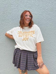 this listing is for Unisex Celebrate Autistic Joy Puff Print T-Shirt. these are made to order items so please be patient. turn around time can be anywhere from 7-12 business days. all items are handmade with lots of love by sam. each item you purchase helps spread autism awareness all around the world. care: machine wash cold inside out & hang to dry. do not iron. returns & exchanges are not accepted at this time. however if you ever have an issue with your purchase please reach out to me via em Printing T Shirt, Puff Print, Be Patient, Lots Of Love, All Around The World, Fall Collections, Of Love, Kids Tshirts, Print T Shirt