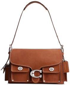 COACH Cargo Turnlock Soft Tabby Leather Shoulder Bag - Macy's Coach Turnlock Shoulder Bag, Coach Tabby, Wishlist 2024, Pretty Bags, Goodie Bags, Coach Handbags, Her Style, Coach Bags, Leather Shoulder Bag