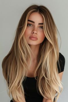 Blonde balayage offers a seamless, sun-kissed blend that beautifully complements your natural hair. Click for more inspiration. Natural Blonde Extensions, Long Hair Blonde Balayage, Long Balayage Hair, Balayage Hair Blonde Straight, Lived In Blonde Balayage, Natural Blonde Balayage, Balyage Blonde