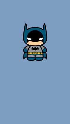 the batman character is standing in front of a blue background