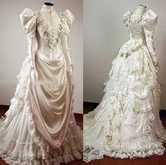 Victorian Wedding Dresses With Puffy Sleeves High Neck Medieval Bridal Gowns.  "This pin contains affiliate links, which means I may earn a commission at no cost to you extra for you". 
 #affiliate #advertising" 16th Century Wedding Dress, Wedding Dresses With Puffy Sleeves, Dresses With Puffy Sleeves, Cottage Core Wedding Dress, Victorian Wedding Dresses, Catholic Wedding Dresses, Vintage Wedding Dress 1920s, 1920s Wedding Dress, Victorian Bride