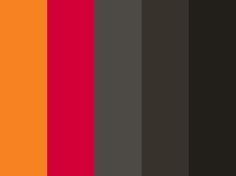 an orange and brown color scheme with black, red, and grey colors