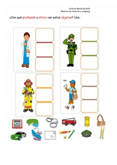 the worksheet is filled with pictures to help children learn how to use them