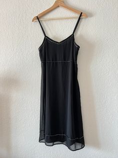 Black beaded details 100% polyester Fully lined with 100% polyester lining Best fits size S Black Lined Sundress, Lined Black Sundress, Casual Black Embellished Dresses, Black Beaded Dress, Beaded Dress, Top Dress, Black Beads, New Vintage, Vintage Collection