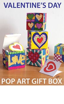 the pop art gift box for mother's day is on display in this ad