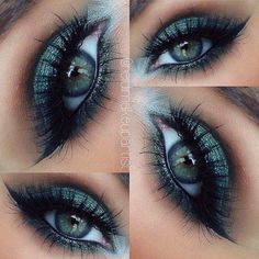 Artsy Makeup, Smokey Eye Makeup Look, Green Smokey Eye, School Formal, Everyday Makeup Tutorials, Makeup Tip, Make Up Tutorials, Closet Tour