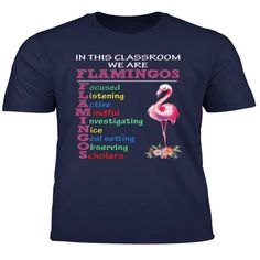 In This Classroom We Are Flamingos Teacher TshirtIn This Classroom We Are Flamingos Teacher Tshirt   This model reduces inventory waste and allows customers to create personalized designs. These t-shirts are made from high-quality materials and come in a range of sizes and colors, making them versatile for any occasion. Casual T-shirt With Flamingo Print For Summer, Casual Crew Neck T-shirt With Flamingo Print, Quilt Size Chart, Pink Flamingo Print Short Sleeve T-shirt, Pug Shirt, Teacher Tshirts, Colorful Hoodies, Teacher Shirts, Kids Hoodie