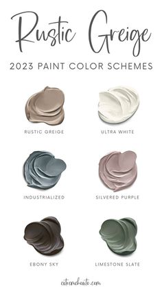 some different shades of paint that are in the same color scheme for each one, including gray