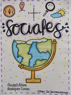 a poster with the words sociales written on it