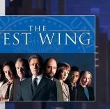 the west wing poster with an image of several people in suits and ties on it