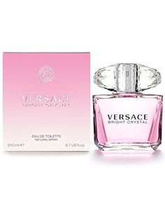 Bright Crystal Perfume by Versace, Bright Crystal is a floral, fruity and musky fragrance designed by famed Spanish perfumer Alberto Morillas. Released by Versace in 2006, this fresh and luminous perfume is ideal for daytime wear, particularly during warmer months. It opens with resonant top notes of citrusy yuzu and bittersweet pomegranate balanced by a frosted accord. A sweet floral heart of magnolia and peony is softened by watery lotus and blends into a warm, rich base of mahogany, musk and Perfume Versace Mujer, Versace Fragrance, Perfume Versace, Bright Crystal, Donatella Versace, Perfume Gift, Sweet Floral