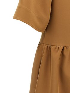 'Autoparlante' dress in stretch technical fabric, collar and buttons, pockets, short sleeves, flounced skirt. Composition: 89% polyester, 11% elastane Flounced Skirt, Flounce Skirt, Italian Outfits, Knitwear Tops, Yoga Wear, Beauty Accessories, Trouser Jeans, Blouse Dress, Lace Boots