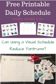 the free printable daily schedule includes several activities to help students learn how to use them