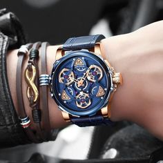 Steampunk Clocks, Waterproof Sports Watch, Skeleton Watches, Mens Fashion Watches, Sport Style, Casual Watches, Men's Watches, Stainless Steel Band, Skeleton Watch