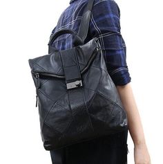 This stylish women black backpack is  use microfiber leather for its production. This backpack is a durable beautiful travel and college backpack for teens, women and ladies and this will add an extra attraction on them certainly. Also it has a good capacity and space to carry many things. Also all zippers and hooks are made with high quality alloy metals to ensure durability. Material - Microfiber Leather (Second layer of Cowhide) Closure type - Zipper,Hasp, Button Lining Material- Polyester Ca Vegan Leather Backpack, Anti Theft Backpack, Women Leather Backpack, Vegan Leather Bag, Black Travel, Genuine Leather Shoes, Backpack Travel Bag, Anti Theft, Black Backpack