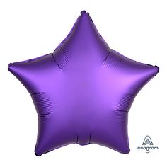 Anagram 19 inch STAR - SATIN LUXE PURPLE ROYALE Foil Balloon 36820-02-A-U Helium Tank, Purple Star, Purple Balloons, Balloon Weights, Balloon Arrangements, Baby 1st Birthday, Mylar Balloons, Purple Satin, Party Stores