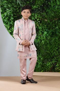 **Specifications : Please visit our brand store for more collection. StitcheryUK.etsy.com  If you need Father and Son same outfits we can make by customised for that kindly message me. Top Details Color- Peach, Fabric - Soft Blended Embroidered Fabric Bottom Details Color- Peach, Fabric - Blended Slik , Style - Elastic Pant Package Include :INCLUDES 1 SHERWANI, 1 KURTA AND 1 PANT. Turban ,Mojari And Other Accessories Are Not Sold Along With The Dress. CARE: DRY CLEAN ONLY *Additional Information Pink Nehru Jacket With Resham Embroidery For Reception, Unstitched Pink Nehru Jacket With Zari Work, Pink Unstitched Nehru Jacket With Zari Work, Fitted Pink Bandhgala With Dabka Work, Pink Fitted Bandhgala With Dabka Work, Embroidered Pink Churidar For Reception, Pink Embroidered Churidar For Reception, Pink Bandhgala With Chikankari Embroidery For Festive Occasions, Pink Bandhgala With Dabka Work For Reception