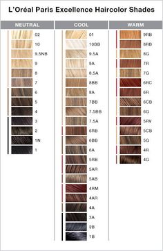 hair tones Color Chart Hair, Loreal Hair Color Chart, Loreal Hair Color, Hair Levels, Beige Blond, Loreal Hair, Colored Hair Tips, Hair Color Formulas, Hair Color Chart