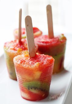 an image of frozen fruit pops on the app store's facebook page, with instructions for how to make them