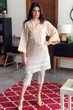 Farida Hasan, Stylish Short Dresses, Beautiful Pakistani Dresses, Casual Wear Dress