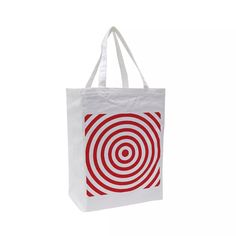 Bullseye Canvas - Target : Target Red Cotton Canvas Shopping Bag, Red Cotton Canvas Bag For Shopping, Modern Cotton Canvas Bag For Daily Use, White Cotton Canvas Shopping Bag, Cotton Canvas Bag For Errands, Modern Cotton Canvas Bag With Canvas Lining, White Cotton Modern Bags, Modern White Cotton Bag, White Canvas Bag With Canvas Lining For Errands