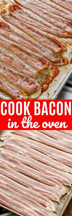 bacon is cooking in the oven and then being cooked on top of an oven rack