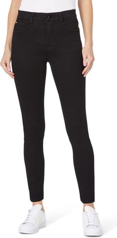 CURVE APPEAL Tummy Tucking High Rise Comfort Waist Skinny Jeans | Nordstromrack High Rise Tight Jeans, Slim Stretch Cotton Bottoms, Tight Solid Color Elastane Jeans, Solid Color Tight Jeans With Elastane, Tight Solid Color Jeans With Elastane, Versatile Mid-rise Elastane Jeans, Slim Stretch Cotton Jeans, Fitted Jeans With Five Pockets, Fitted Solid Jeans With Five Pockets