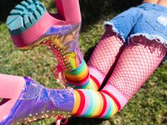 Cute Stretch Summer Socks, Fun Multicolor Summer Socks, Fun Pink Socks For Summer, Fun Multicolor Spring Socks, Trendy Multicolor Thigh High Stockings, Fun Multicolor Socks For Spring, Trendy Stretch Multicolor Stockings, Playful Pink Fitted Socks, Playful Fitted Pink Socks