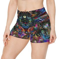 Elevate Your Festival Style with Trippy Mushroom Shorts Are you looking for festival shorts that will turn heads and make you stand out from the crowd? Look no further than our Trippy Mushroom Festival Shorts. These psychedelic shorts are the perfect addition to any festival or rave outfit. Featuring a bold magic mushroom design, these shorts are sure to grab attention and start conversations. High-Quality Psychedelic Apparel for Raves and Festivals Our Trippy Mushroom Festival Shorts are made w Green Hippie Festival Shorts, Hippie Green Festival Shorts, Multicolor Rave Bottoms For Summer, Multicolor Hippie Shorts For Festival, Multicolor Hippie Festival Shorts, Multicolor Hippie Style Festival Shorts, Fitted Rave Shorts For Music Festival, Multicolor Bottoms For Summer Music Festival, Rave Style Festival Shorts