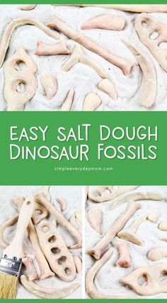 easy salt dough dinosaur fossils for kids to make