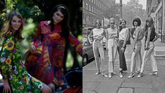 60s street wear - Google Search Flower Child Aesthetic, Flowy Hair, 1960’s Fashion, Fashion Decades, Fashion 1960s, Sixties Fashion, Evolution Of Fashion, Fashion Icons, Music Fashion