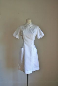 Nurse Oc, Vintage Nurse Uniform, Nurse Attire, Mod Cut, Nurse Uniforms