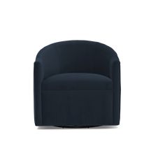 a dark blue chair on a white background