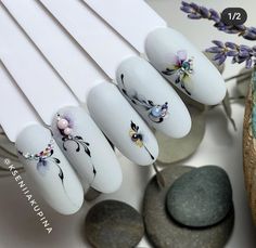 Water Nail Art, Uñas Ideas, Water Nails, Elegant Nail Art, Beauty Nails Design, Nail Art Designs Videos, Flower Nail Art, Nail Paint